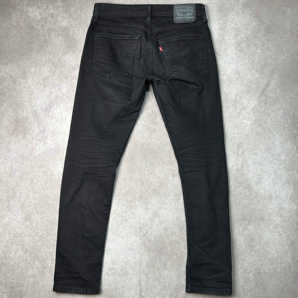 Levis 512 Slim Taper Mens Black Jeans W33 L32 Stretch Denim Pants
